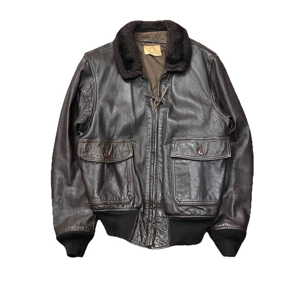 70’s US Navy Imperial Leathers G-1 Flyer's Jacket USN Bomber Size 42